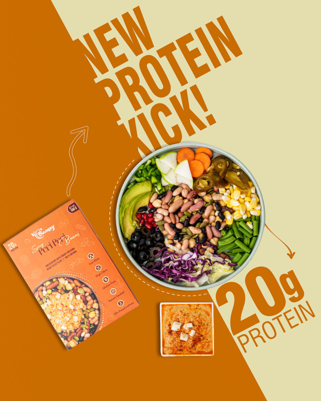 Spicy Peri Peri Beans | High Protein Snack Australia | Beansy