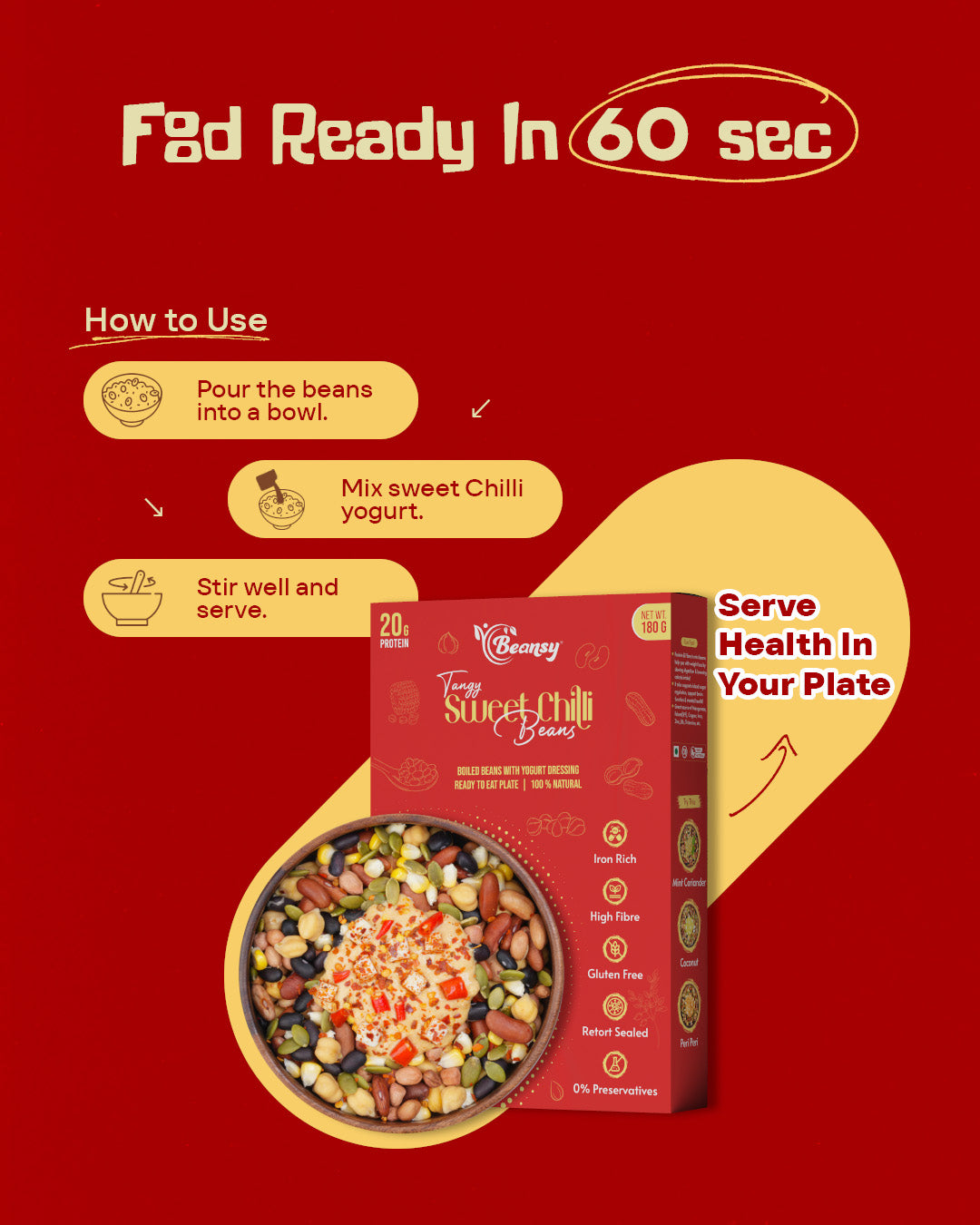 Tangy Sweet Chilli Beans | Healthy Snack Australia | Beansy