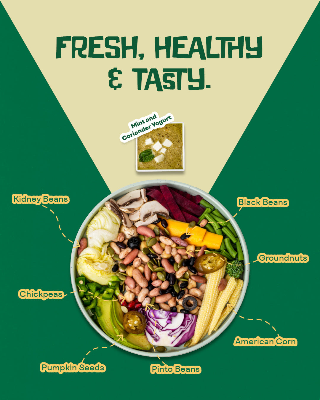 Zesty Mint Coriander Beans | Ready-to-Eat Protein | Australia