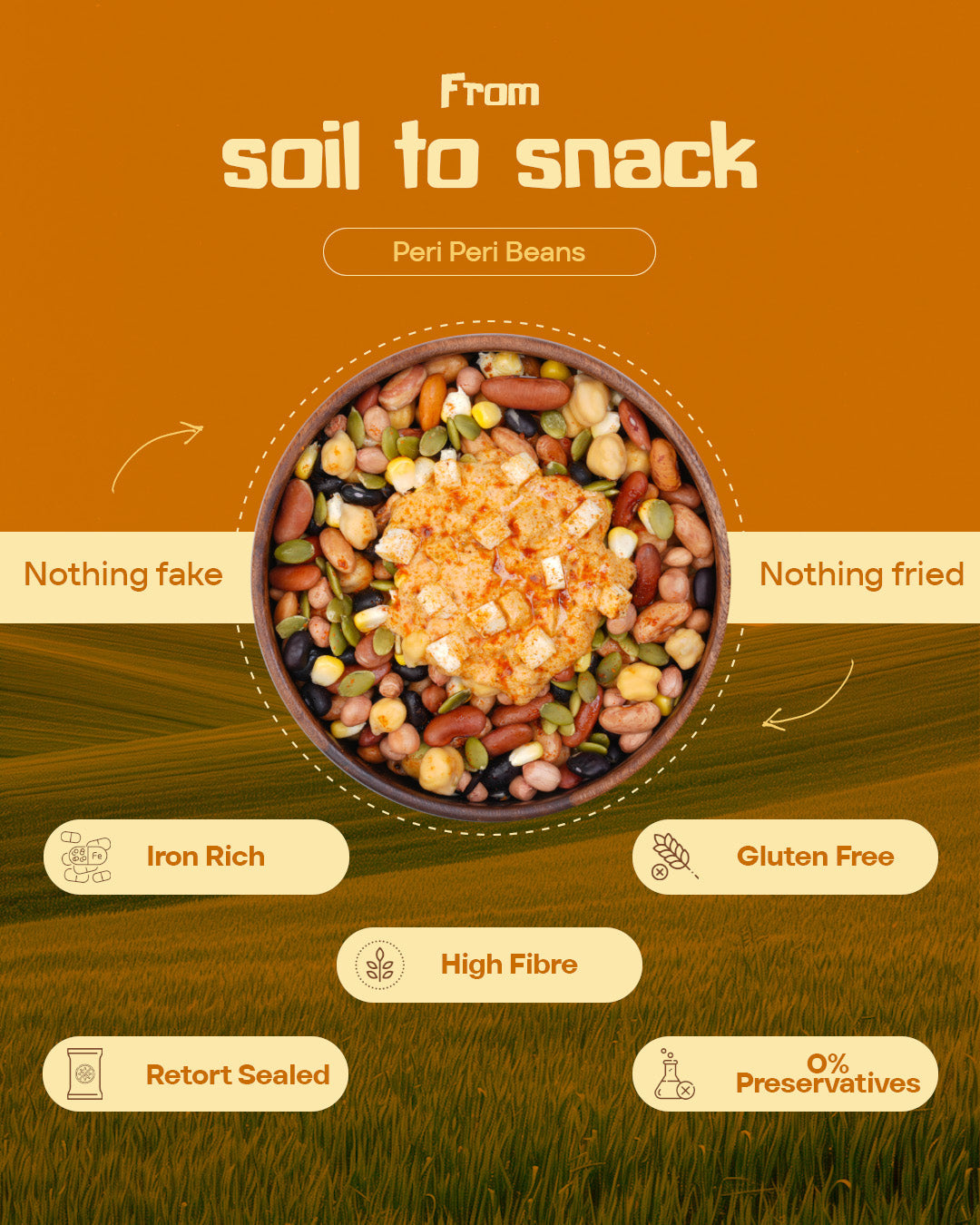 Spicy Peri Peri Beans | High Protein Snack Australia | Beansy